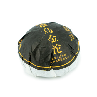 Pressed Rip Pu-erh Tea - Шу пуэр 2022 г. "Черное золото Баньчжан" завода "Чжоуши " 100 г, 