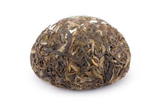 Pressed Raw Pu-erh Tea - Sheng pu-erh 2018 "Golden Thread" brand "Pine and Crane" factory "Xiaguan" nest 100g, 