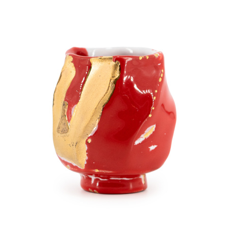Ceramic bowl Sino "White and red" by master Huang Ronghua, 130 ml | 茶杯. Price: ₽20,630 rub.