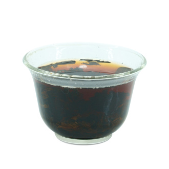 Pressed Rip Pu-erh Tea - Шу пуэр 2010 г. "№ 99" марки "Лаотунчжи" (Старый товарищ) завода "Хайвань" 357 г, 