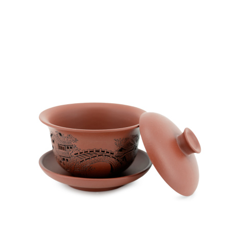 Ceramic gaiwan from Yixing, Jiangsu "Landscapes of Jiangnan Province", 130 ml.. Price: ₽8,580 rub.