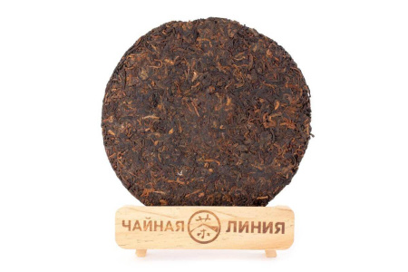 Pressed Rip Pu-erh Tea - Шу пуэр 2018 г. "Необработанный драгоценный камень" завода "Чашуван" 357 г, 