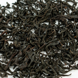 Red tea Zhengshan Xiaozhong (Lapsang Souchong) with a floral aroma
