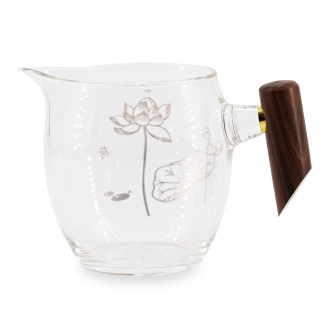 Glass chahai with wooden handle "Sacred flower", 350 ml.. Price: ₽2,400 rub.