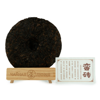 Pressed Rip Pu-erh Tea - Shu Puer 2014 “Manzhuan Gushu” from Chashuwan plant 357 g, 