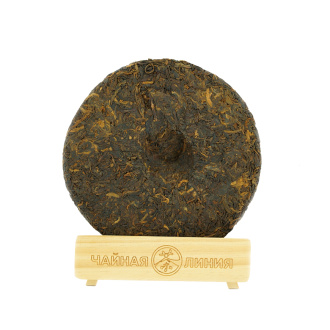 Pressed Rip Pu-erh Tea - Шу пуэр 2010 г. "№ 99" марки "Лаотунчжи" (Старый товарищ) завода "Хайвань" 357 г, 