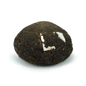 Pressed Rip Pu-erh Tea - Шу пуэр 2010 г. "Гнездо Ся гуань" марки "Сосна и журавль" завода "Сягуань" гнездо 250 г, 