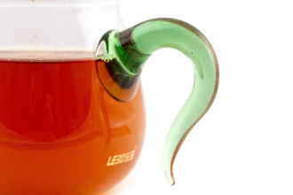 Glass chahai with a green handle, 460 ml. Price: ₽1,920 rub.