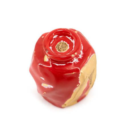 Ceramic bowl Sino "White and red" by master Huang Ronghua, 130 ml | 茶杯. Price: ₽20,630 rub.