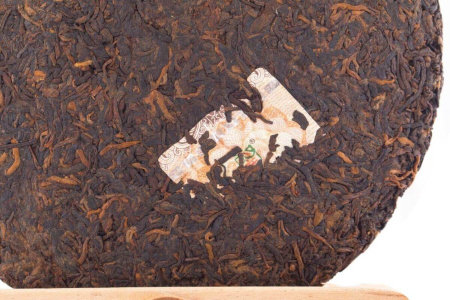 Pressed Rip Pu-erh Tea - Shu Pu-erh 2015 "The Older, the More Fragrant" from Kaishunhao, 357 g, 