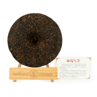 Pressed Rip Pu-erh Tea - Шу пуэр 2015 г. "Чайные деревья Наньно" завода "Юньфусян" 357 г, 