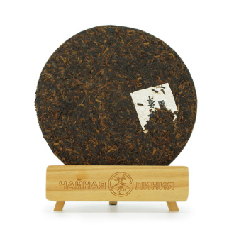 Pressed Rip Pu-erh Tea - Shu Pu'er 2016 "Jin Banzhang" brand "Kaishunhao" 357 g, 