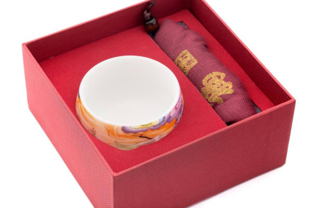 Porcelain bowl (cup) "Crane in the Sky", 200 ml. | 茶杯. Price: ₽12,980 rub.