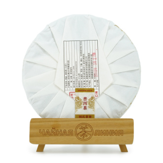 Pressed Raw Pu-erh Tea - Шэн пуэр 2019 г. "Баньпэнь" завода "Чжоуши" 357 г, 