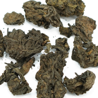 Loose Leaf Pu-erh Tea - Шу пуэр 2019 г. "Цзиндун Лао ча тоу" (Старые чайные головы из Цзиндун), 