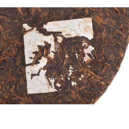 Pressed Rip Pu-erh Tea - Shu Puer 2015 “Goat flatbread” from Chashuwan plant 357 g, 