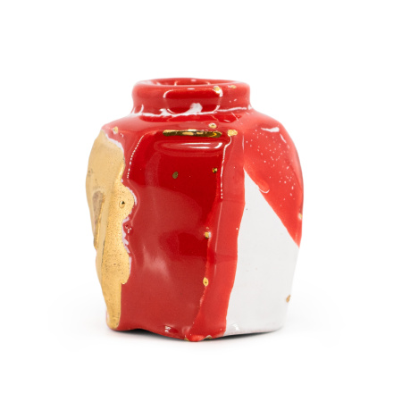 Ceramic bowl Sino "White and red" by master Huang Ronghua, 130 ml | 茶杯. Price: ₽20,630 rub.