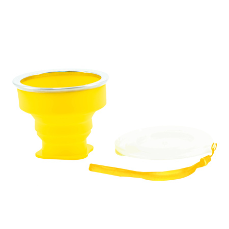 Silicone Collapsible Calabash with Lid "Yellow" 200ml. Price: ₽660 rub.