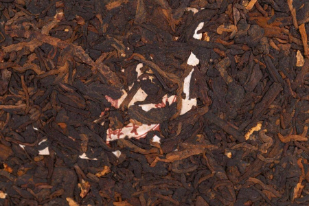 Pressed Rip Pu-erh Tea - Shu Pu-erh 2015 "In the Zest" from the Zhoushi plant, 357 g, 