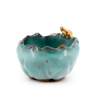 Celadon bowl "Turquoise Lake" by master Huang Ronghua, 85 ml. | 茶杯. Price: ₽8,030 rub.