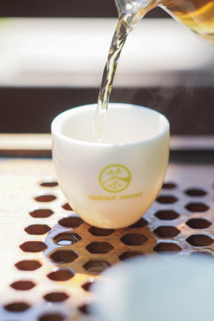 Pressed Raw Pu-erh Tea - Sheng pu'er 2002 "International Pu'er Tea Exhibition" of the Tai Lian factory, 400 g, 