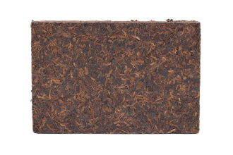 Pressed Rip Pu-erh Tea - Shu Puer 2014 “Offering to the Emperor” Chashuwan factory brick 250 g, 