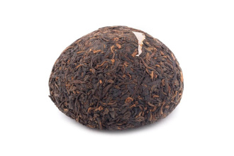 Pressed Rip Pu-erh Tea - Shu Puer 2009 "V93" brand "Dai" plant "Menghai" 100 g, 