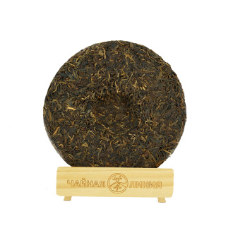 Pressed Raw Pu-erh Tea - Шэн пуэр 2013 г. "Многовековые деревья деревни Ди И гор Нань Но" марки "Кайшуньхао" 400 г, 