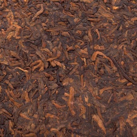 Pressed Rip Pu-erh Tea - Shu Puer 2015 “Goat flatbread” from Chashuwan plant 357 g, 