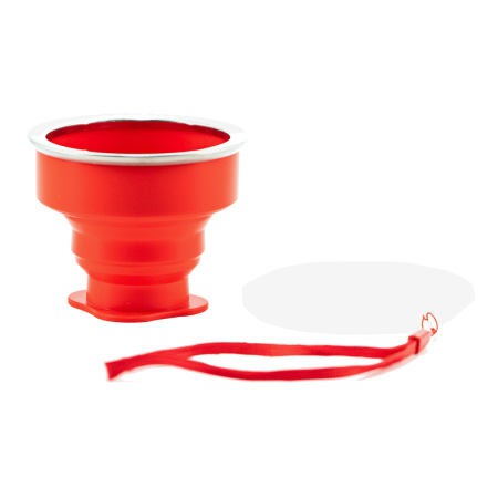 Silicone Collapsible Calabash with Lid "Red" 200ml. Price: ₽660 rub.