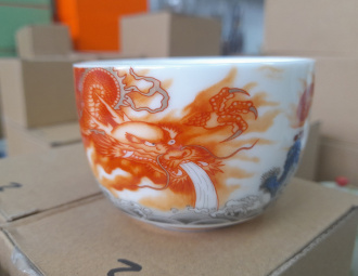 Пиала фарфоровая "Буйство дракона", 130 мл | 茶杯. Price: ₽1,860 rub.