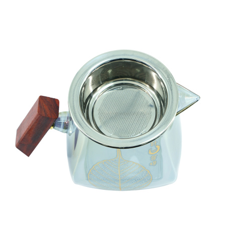Glass chahai with a strainer and wooden handle "Neon", 440 ml. Price: ₽2,680 rub.