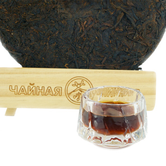 Pressed Rip Pu-erh Tea - Shu Pu'er 2009 "Bingdao gu shu" raw materials "Daxueshan", 357 g, 
