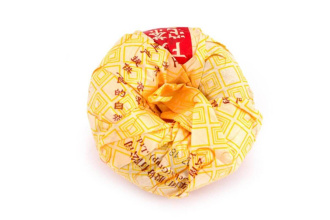 Pressed Rip Pu-erh Tea - Shu Pu-erh 2018 "Golden Thread" brand "Pine and Crane" factory "Xiaguan" nest 100g, 