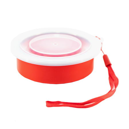 Silicone Collapsible Calabash with Lid "Red" 200ml. Price: ₽660 rub.