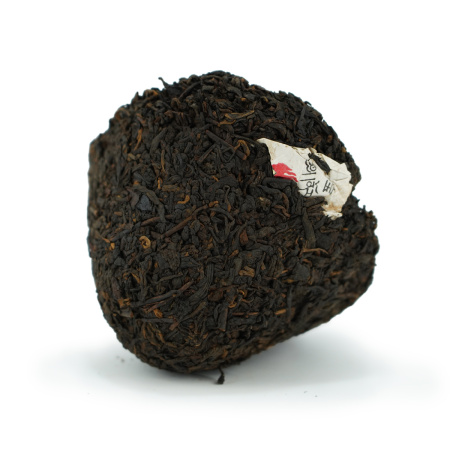 Pressed Rip Pu-erh Tea - Шу пуэр 2010 г. марки "Священное пламя" завода "Сягуань" гриб 250 г, 