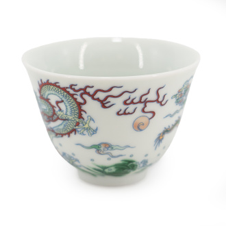 Пиала фарфоровая "Красный гребень дракона", 140 мл. | 茶杯. Price: ₽1,770 rub.