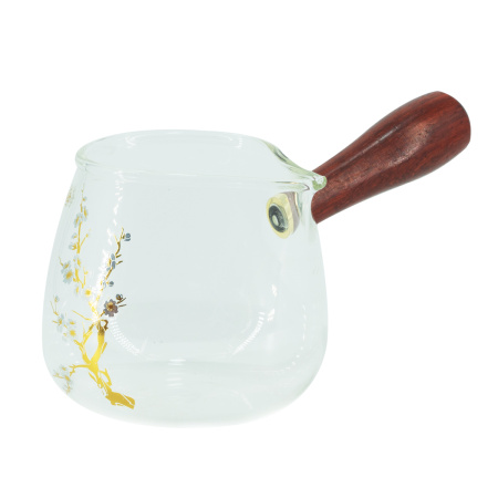 Glass chahai with a wooden handle "Golden Magnolia Branch", 390 ml. Price: ₽2,530 rub.