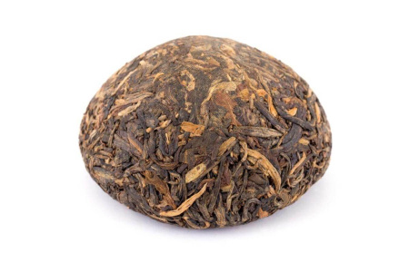 Pressed Raw Pu-erh Tea - Sheng pu-erh 2010 "Lux" brand "Pine and Crane" from the "Xiaguan" plant, nest 100 g, 