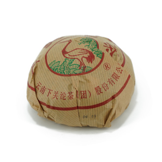 Pressed Rip Pu-erh Tea - Шу пуэр 2010 г. "Гнездо Ся гуань" марки "Сосна и журавль" завода "Сягуань" гнездо 250 г, 