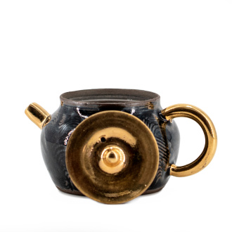 Clay teapot "Golden Sky at Night", 120 ml.. Price: ₽12,190 rub.