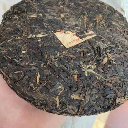 Pressed Raw Pu-erh Tea - Sheng Puer 2007 "T801" from Tulin plant 380 g, 