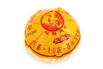 Pressed Rip Pu-erh Tea - Shu Pu-erh 2018 "Golden Thread" brand "Pine and Crane" factory "Xiaguan" nest 100g, 