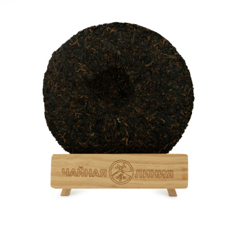 Pressed Rip Pu-erh Tea - Shu Pu'er 2018 "Manzhuan" brand "Chawanzhai" factory "Jindian", 357 g., 